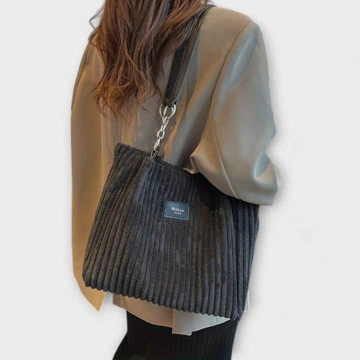 Lora - Myk corduroy skulderveske