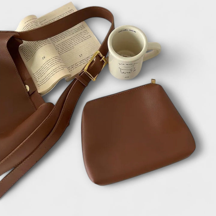Lora | Stilig lær skulderveske